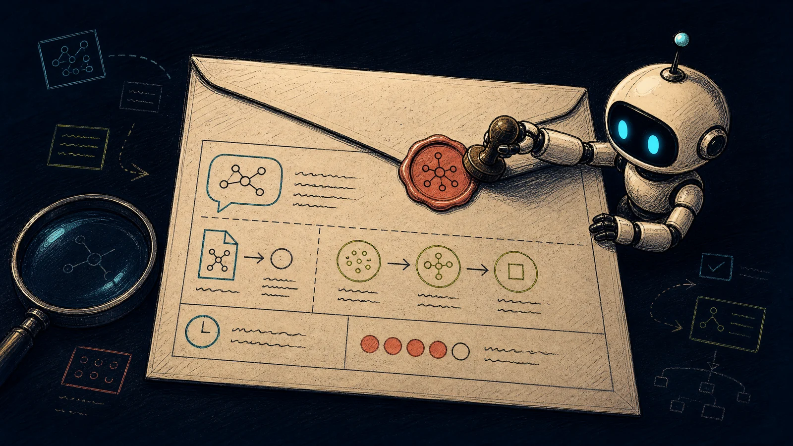 A provenance envelope packages claim, source, transformation, timestamp, and confidence into an inspectable answer artifact